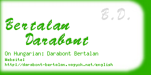 bertalan darabont business card